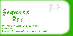 zsanett uti business card